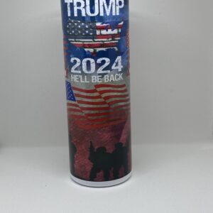 A candle that says trump 2 0 2 4 hell be back