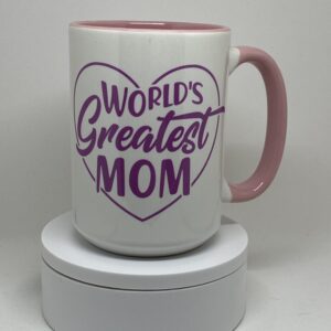 A coffee mug that says world 's greatest mom.
