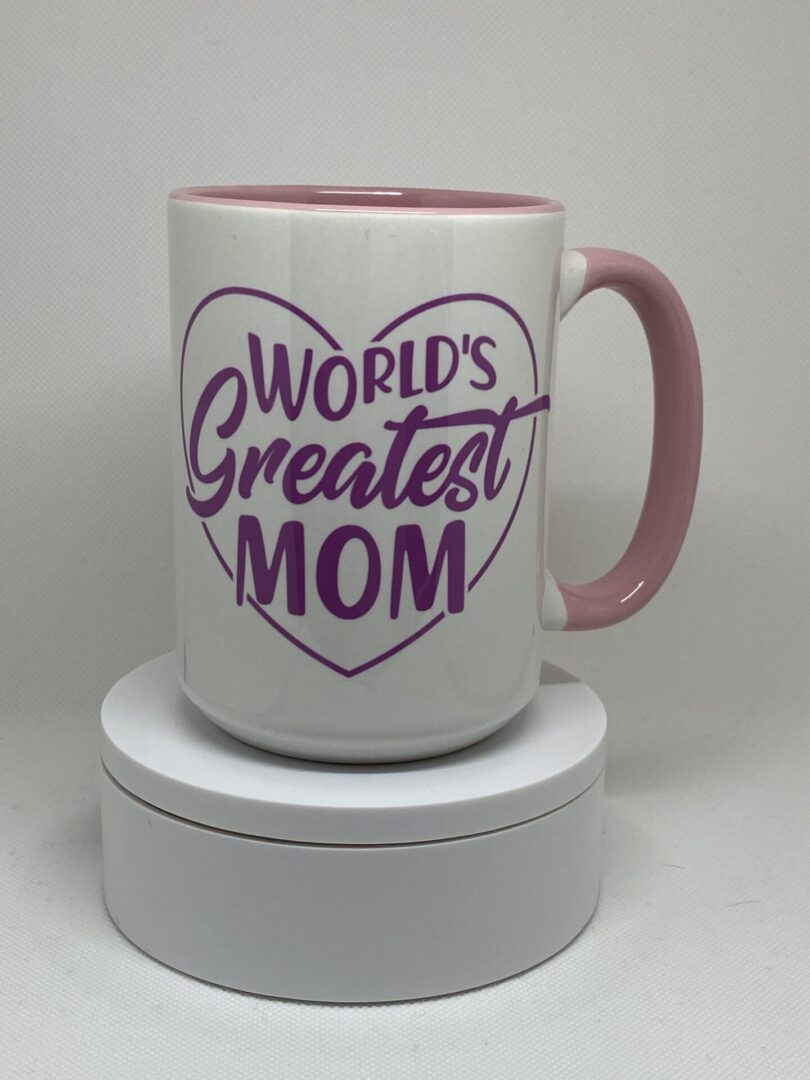 A coffee mug that says world 's greatest mom.